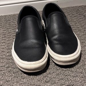 Vans Black Perforated Slip-On Sneakers